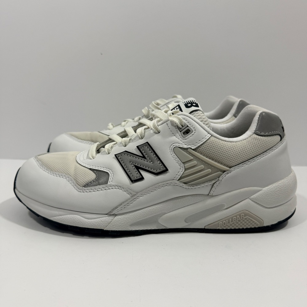 New Balance 580 Sneakers Mens 11.5 White Grey Good Rollbar Leather Mesh MT580RCA